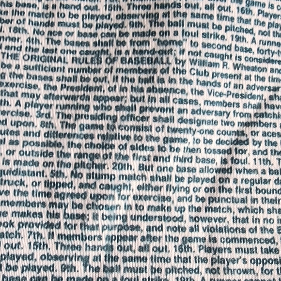 Litographs The Original Rules of Baseball Women's tshirt size M‎ - Picture 5 of 5